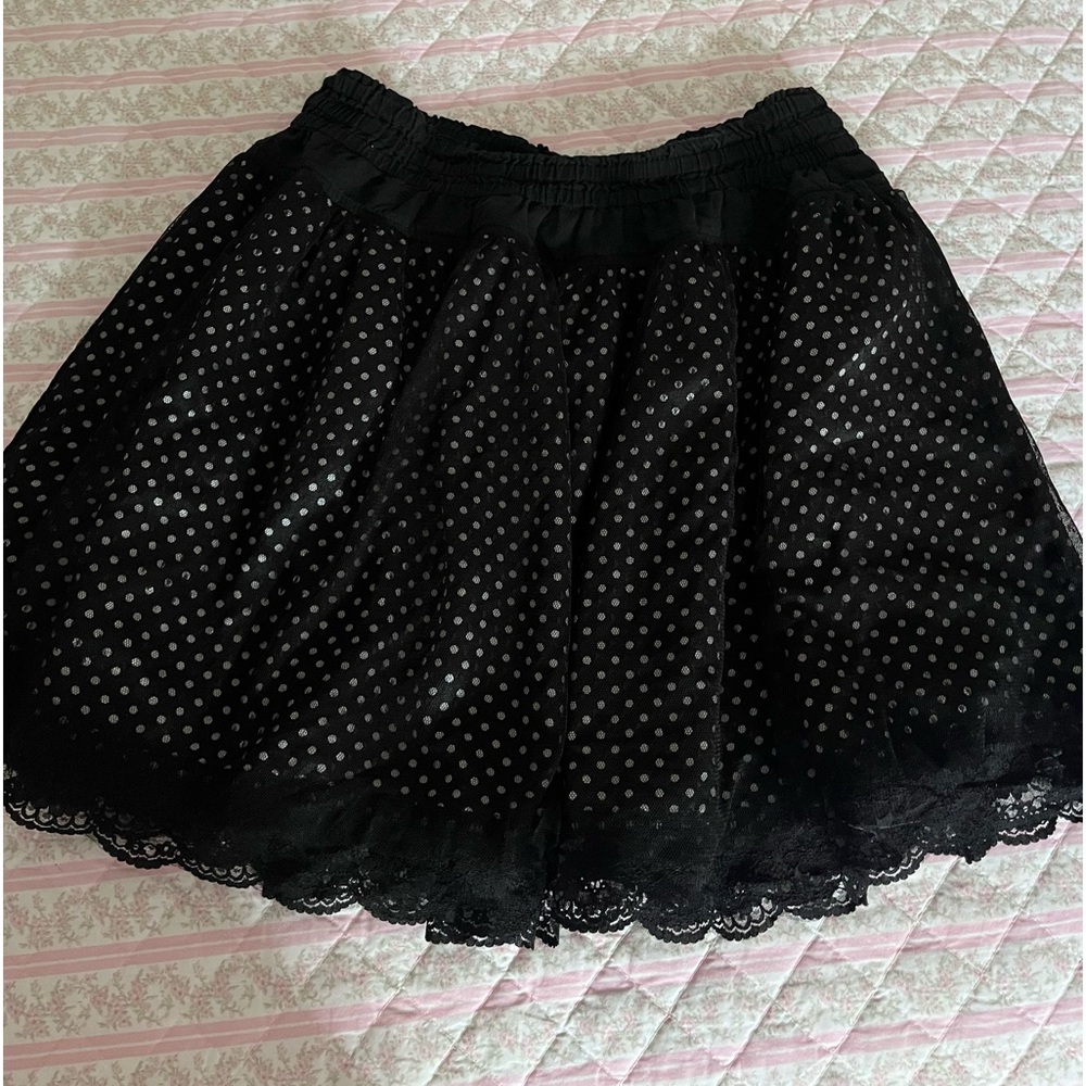 Polk a dot mini skirt